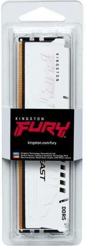 Память DDR5 32GB 6000MHz Kingston KF560C36BWE-32 Fury Beast White Expo RTL Gaming PC5-48000 CL36 DIMM 288-pin 1.35В dual rank с радиатором Ret