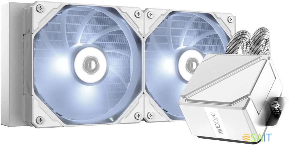 Система водяного охлаждения ID-Cooling Dashflow 240 Basic Soc-AM4/1151/1200/2066/1700 белый 4-pin 15.2-35.2dB Al+Cu 260W 2250gr Ret (DASHFLOW 240 BASIC WHITE)