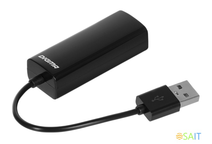 Сетевой адаптер Fast Ethernet Digma D-USB2-LAN100 USB 2.0