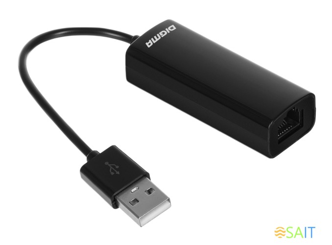 Сетевой адаптер Fast Ethernet Digma D-USB2-LAN100 USB 2.0