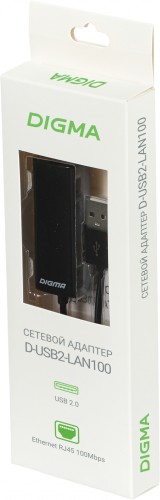 Сетевой адаптер Fast Ethernet Digma D-USB2-LAN100 USB 2.0