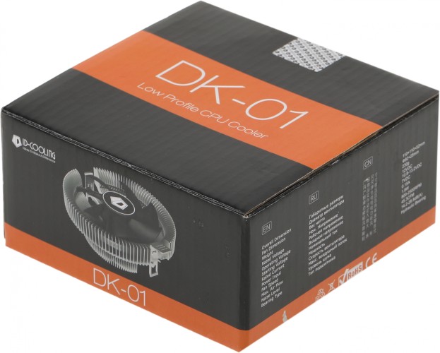 Устройство охлаждения(кулер) ID-Cooling DK-01 Soc-AM5/AM4/1200/1700/1851 черный 4-pin 29dB Al 95W 195gr Ret
