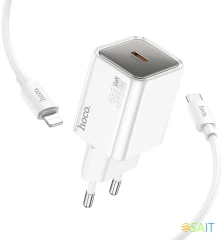 Сетевое зар./устр. Hoco N47 Glorious 30W 3A (PD) белый (PD30W 35363)