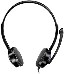 Гарнитура накладные Sven AP-151MV 1.2м черный проводные оголовье (SV-015411)