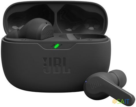 Гарнитура внутриканальные JBL Wave Beam черный беспроводные bluetooth в ушной раковине (JBLWBEAMBLK)