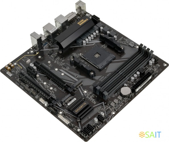 Материнская плата Gigabyte B550M DS3H Soc-AM4 AMD B550 4xDDR4 mATX AC`97 8ch(7.1) GbLAN RAID+DVI+HDMI