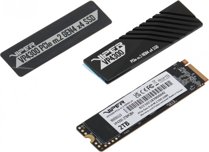 Накопитель SSD Patriot PCIe 4.0 x4 2TB VP4300-2TBM28H Viper VP4300 M.2 2280