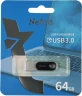 Флеш Диск Netac 64Gb U278 NT03U278N-064G-30PN USB3.0 серебристый/черный