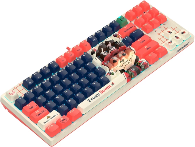 Клавиатура A4Tech Bloody AT87 Proxy Boom механическая бежевый/красный USB for gamer LED (AT87)