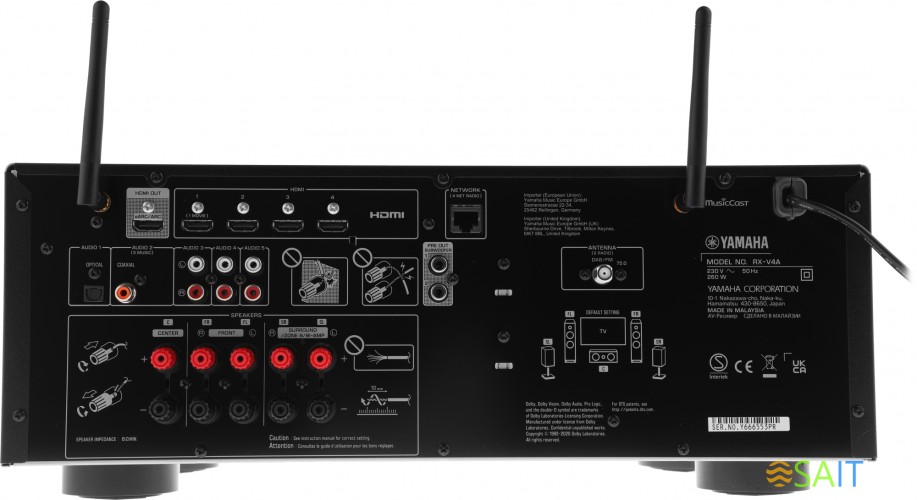 Ресивер AV Yamaha RX-V4A 5.2 черный