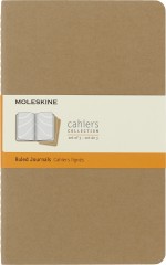 Блокнот Moleskine CAHIER JOURNAL QP416 Large 130х210мм обложка картон 80стр. линейка бежевый (3шт)