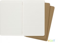 Блокнот Moleskine CAHIER JOURNAL QP416 Large 130х210мм обложка картон 80стр. линейка бежевый (3шт)
