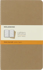 Блокнот Moleskine CAHIER JOURNAL QP416 Large 130х210мм обложка картон 80стр. линейка бежевый (3шт)
