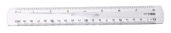 Линейка Deli EG01612 пластик дл.20см прозрачный с держателем европодвес