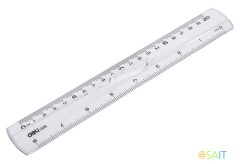 Линейка Deli EG01612 пластик дл.20см прозрачный с держателем европодвес