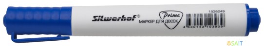 Маркер для досок Silwerhof Prime+ скошенный пиш. наконечник 2-5мм синий коробка