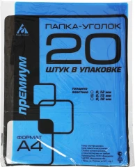 Папка-уголок Бюрократ -EE310/1BLU A4 пластик 0.15мм синий