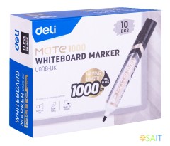 Маркер для досок Deli EU008-BK Mate круглый пиш. наконечник черный (1шт.)