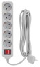 Сетевой фильтр PC Pet AP01006-3-G 3м (5 розеток) серый (пакет ПЭ)