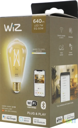 Умная лампа WiZ E27 50Вт 640lm Wi-Fi (упак.:1шт) (929003018701)
