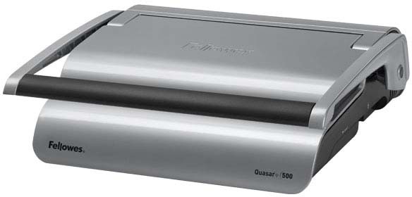 Переплетчик Fellowes QUASAR+ на пластиковую пружину, сшивает до 500 лст., перфорирует 25 лст. Fellowes QUASAR+