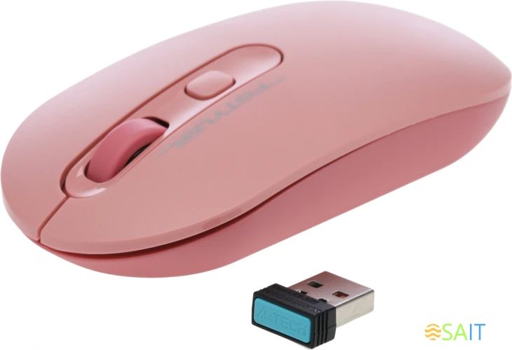 Мышь A4Tech Fstyler FG20 розовый оптическая 2000dpi беспров. USB для ноутбука 4but (FG20 PINK)