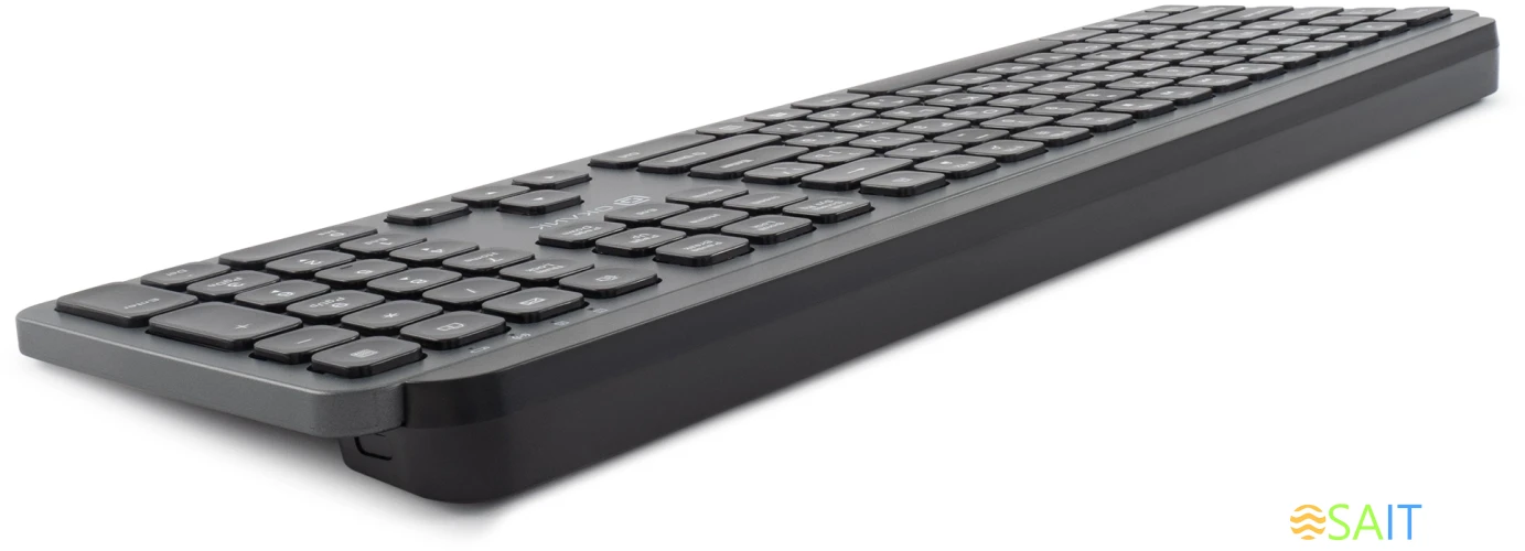 Клавиатура Оклик K859W серый/черный USB беспроводная slim Multimedia (2002136)