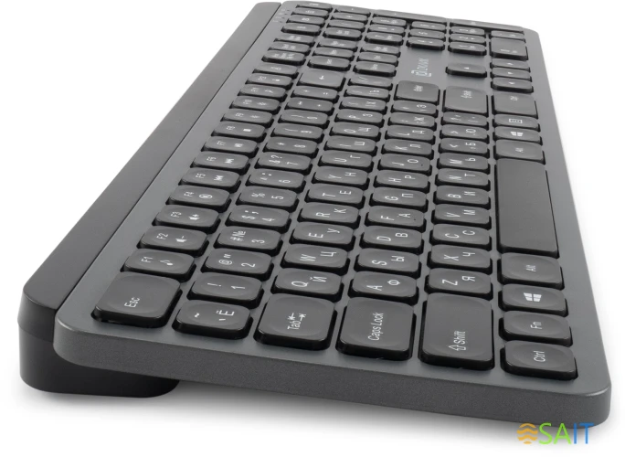 Клавиатура Оклик K859W серый/черный USB беспроводная slim Multimedia (2002136)