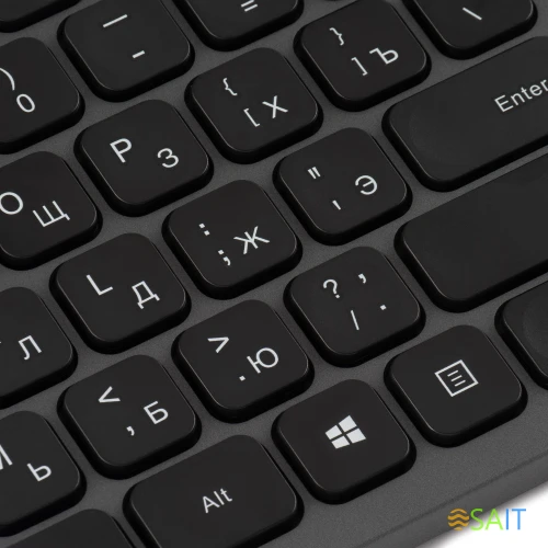 Клавиатура Оклик K859W серый/черный USB беспроводная slim Multimedia (2002136)