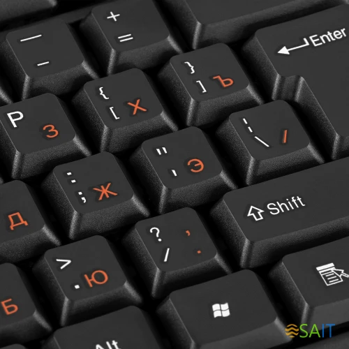 Клавиатура Оклик 100M HW3 черный USB (654570)