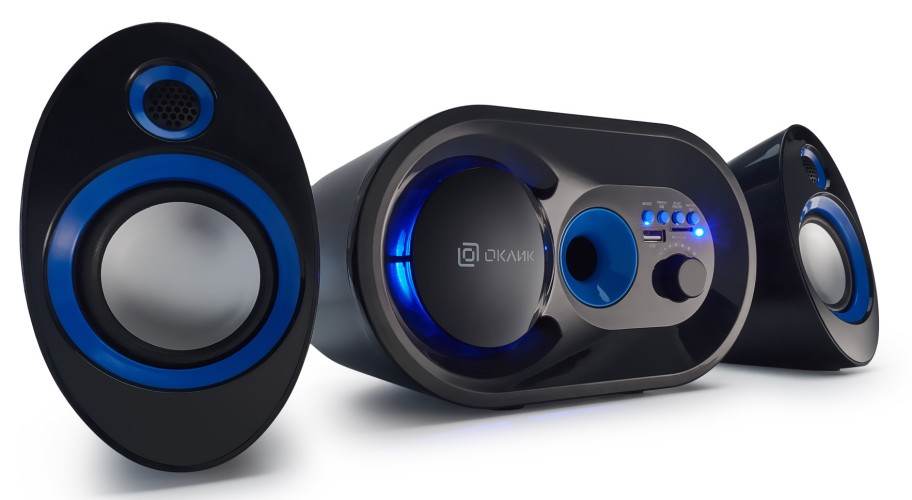 Колонки Оклик OK-433 2.1 черный 15Вт BT