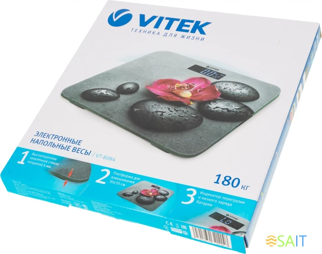 Весы напольные электронные Vitek VT-8084 MC макс.180кг рисунок