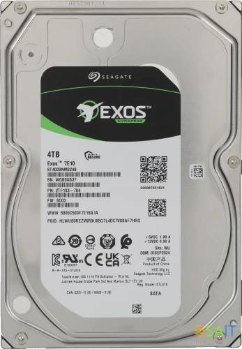 Жесткий диск Seagate SATA-III 4TB ST4000NM024B Server Exos 7E10 4KN (7200rpm) 256Mb 3.5"