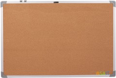 Доска пробковая Deli E39053 пробка коричневый 60x90см алюминиевая рама