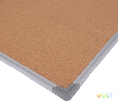 Доска пробковая Deli E39053 пробка коричневый 60x90см алюминиевая рама