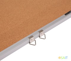 Доска пробковая Deli E39053 пробка коричневый 60x90см алюминиевая рама