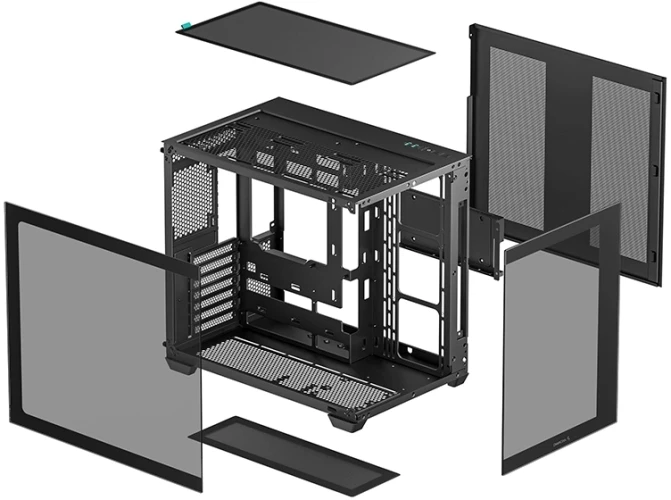 Корпус Deepcool CG530 черный без БП ATX 10x120mm 4x140mm 1xUSB2.0 2xUSB3.0 audio bott PSU