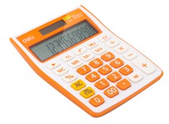 Калькулятор настольный Deli E1238/OR оранжевый 12-разр.