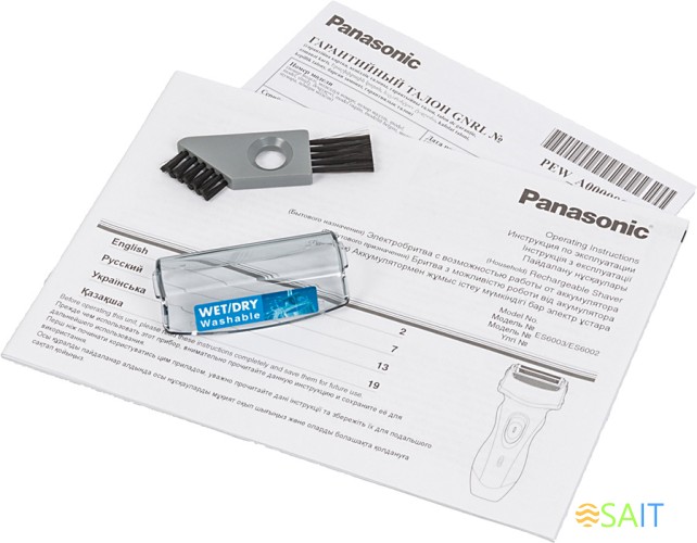 Бритва сетчатая Panasonic ES6002 реж.эл.:3 питан.:аккум. черный/синий