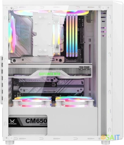 Корпус Formula Mana белый без БП ATX 3x120mm 1xUSB2.0 1xUSB3.0 audio bott PSU