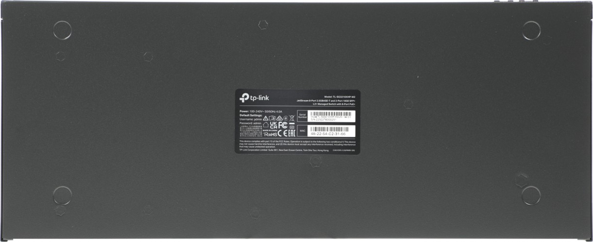 Коммутатор TP-Link SG3210XHP-M2 (L2+) 8x2.5Гбит/с 2SFP+ 8PoE+ 240W управляемый