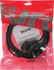 Кабель Buro BU-PCAB-5M-16A IEC C13 Евровилка угловой 5м