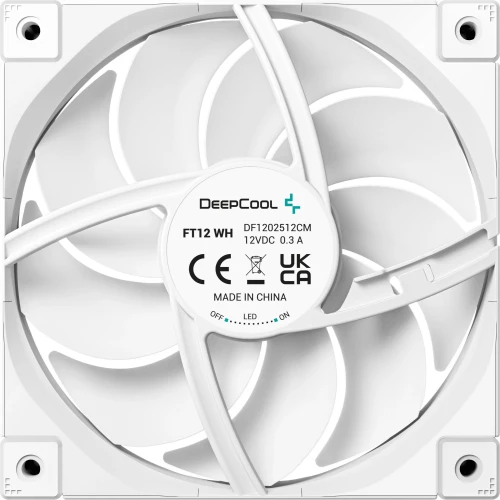 Вентилятор для корпуса Deepcool FT12 120х120x25 белый 4-pin 32дБ (R-FT12-WHWPN1-G) Ret
