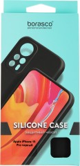 Чехол (клип-кейс) BoraSCO для Apple iPhone 15 Pro черный (72416)