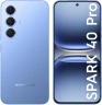 Смартфон Tecno Spark 40 Pro 256Gb 8Gb синий моноблок 3G 4G 2Sim 6.78" 1224x2720 Android 15 50Mpix 802.11 a/b/g/n/ac/ax NFC GPS GSM900/1800 Protect FM