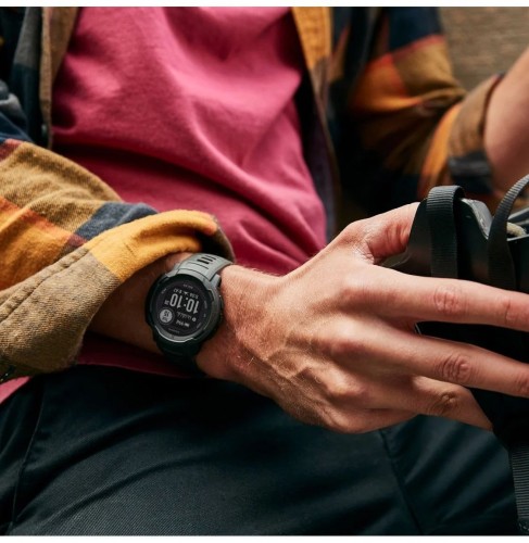 Смарт-часы Garmin Instinct 2 45мм 0.9" LCD корп.темно-серый рем.темно-серый разм.брасл.:22мм (010-02626-00)