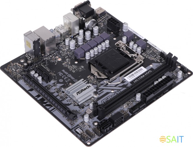 Материнская плата Asrock H510M-HVS R2.0 Soc-1200 Intel H510 2xDDR4 mATX AC`97 8ch(7.1) GbLAN+VGA+HDMI
