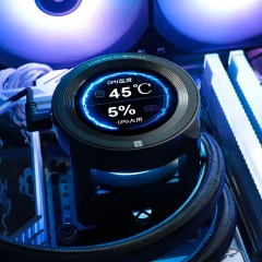 Система водяного охлаждения Thermalright Core Vision 360 ARGB Soc-AM5/AM4/1200/1700/1851 черный 4-pin 28.1dB Al LCD Ret (C-VISION-360-BL-ARGB)