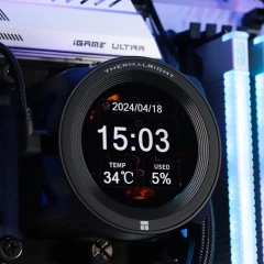 Система водяного охлаждения Thermalright Core Vision 360 ARGB Soc-AM5/AM4/1200/1700/1851 черный 4-pin 28.1dB Al LCD Ret (C-VISION-360-BL-ARGB)
