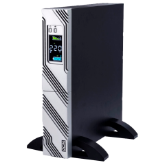 ИБП SRT-2000A, линейно-интерактивный, 2000ВА, 1800Вт, LCD, Rack/Tower, 8 розеток IEC320 C13 и 1 розетка C19 с резервным питанием, USB, RS-232, слот под SNMP карту, EPO, защита RJ45, ШхГхВ 428х563х84мм., вес 27.5кг. PowerCom Smart King RT SRT-2000A LCD